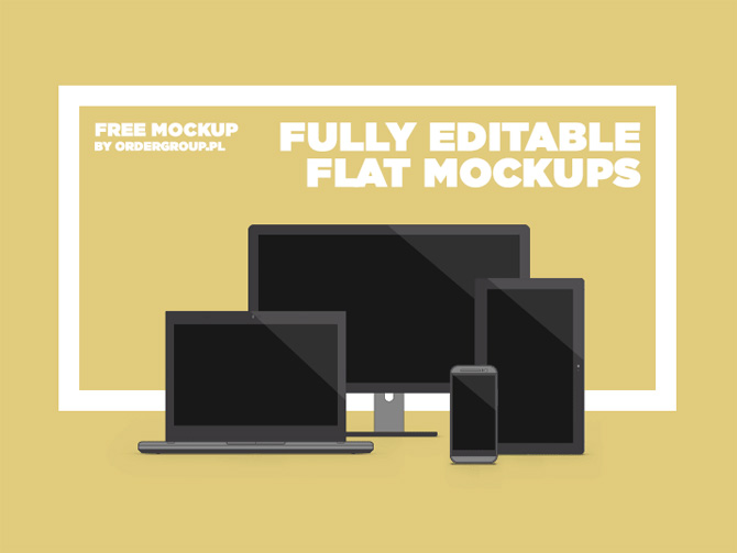 Download Free Flat Responsive Mockups - Free Download