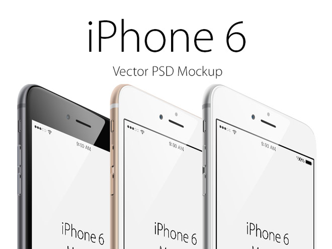 Download Free Vector iPhone 6 Mockup - Angled view - Free Download