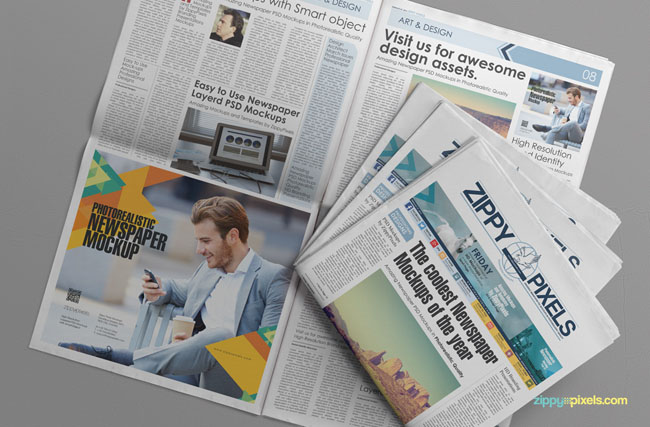 Download Free Newspaper PSD Mockup - Free Download