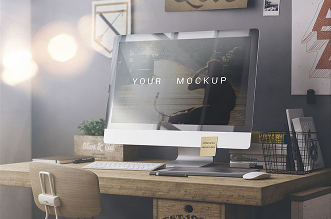 Free Web Display Mockup PSD - Free Download