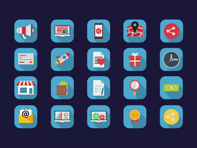Free Flat Icons Sets for UI Design