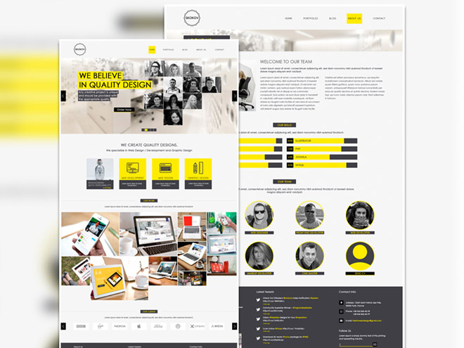 Skokov : Modern PSD Template for Creative Agency - Free Download