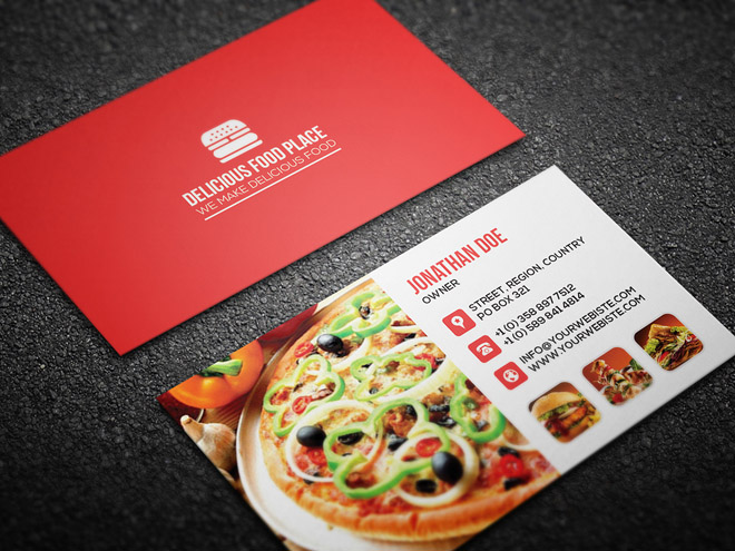 restaurant business cards templates free