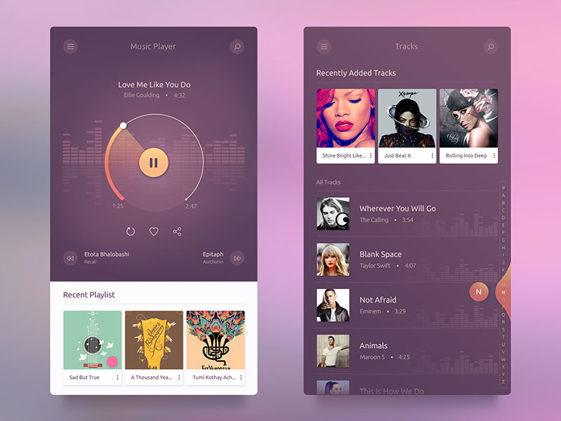 Android Music Player UI - Free Download