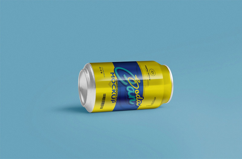 Download Soft Drink Can Mockup PSD - Free Download