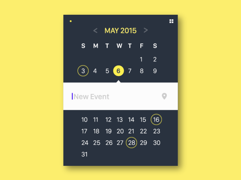 Material Design Calendar Widget Free Download