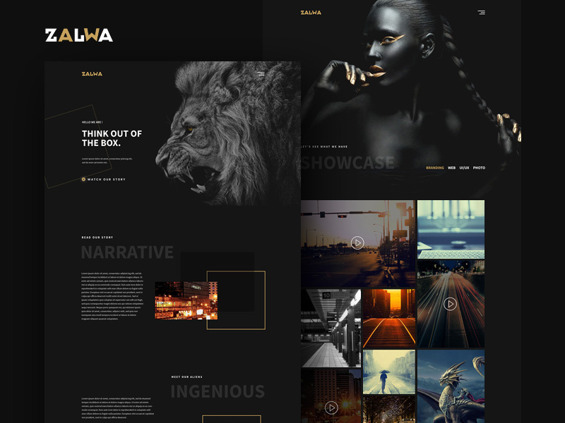 Dark Portfolio PSD Web Template - Free Download