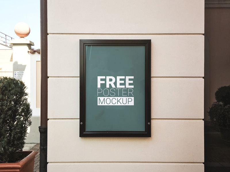 Download Free Outdoor Wall Poster MockUp - Free Download