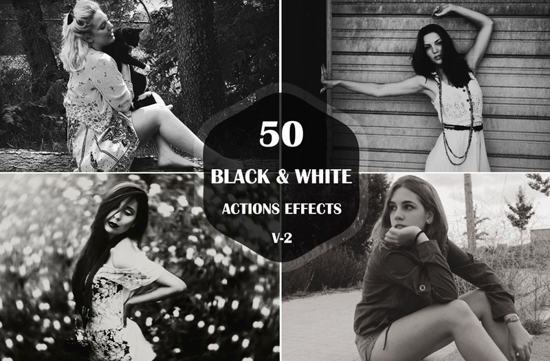 black and white photoshop action free download