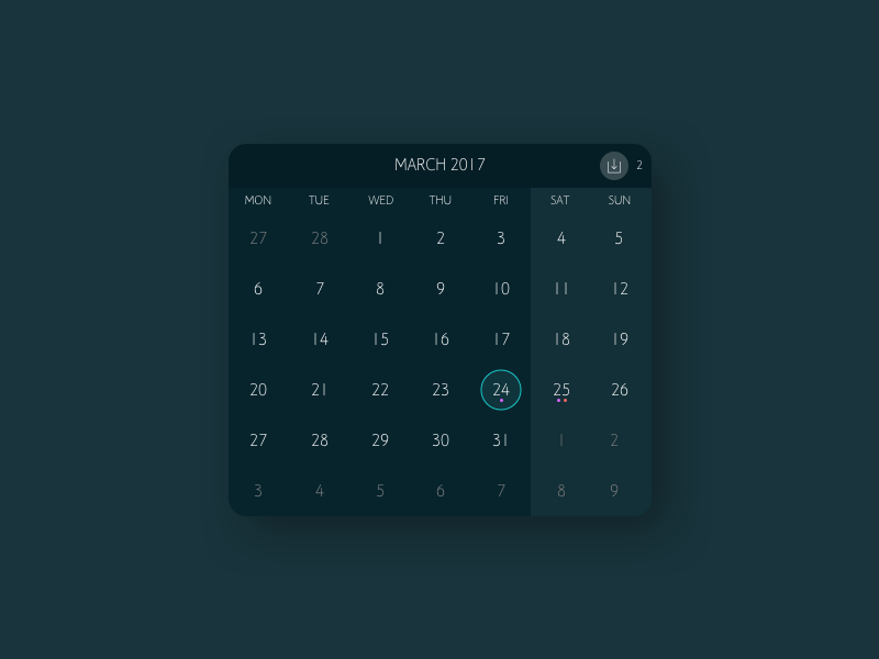 iOS Calendar UI Design (Sketch) Free Download