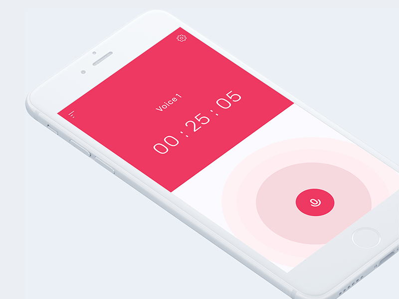 Voice Recording App UI PSD - Free Download