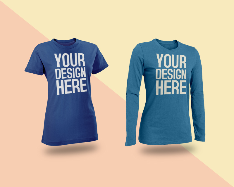 Female T-Shirt Mockup - Free Download