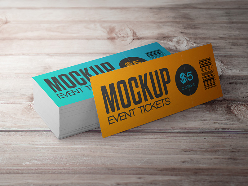 Download Free Event Ticket Mockup Free Download