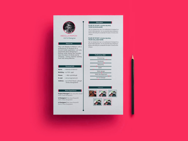 free-resume-cv-psd-template-free-download