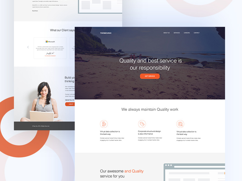 Modern PSD Website Template - Free Download