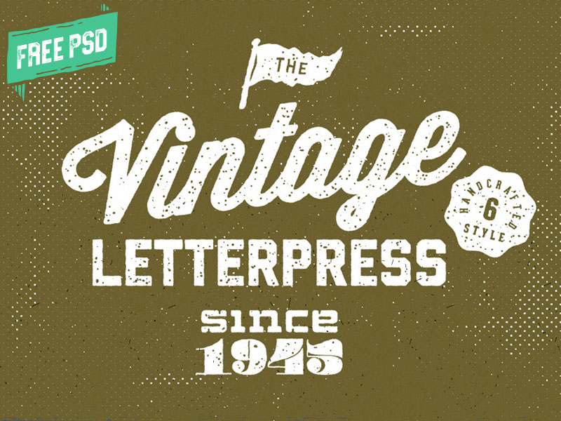 Free Retro Letterpress Text Effects - Free Download