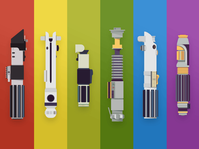 Lightsabers Vectors Template Free Download