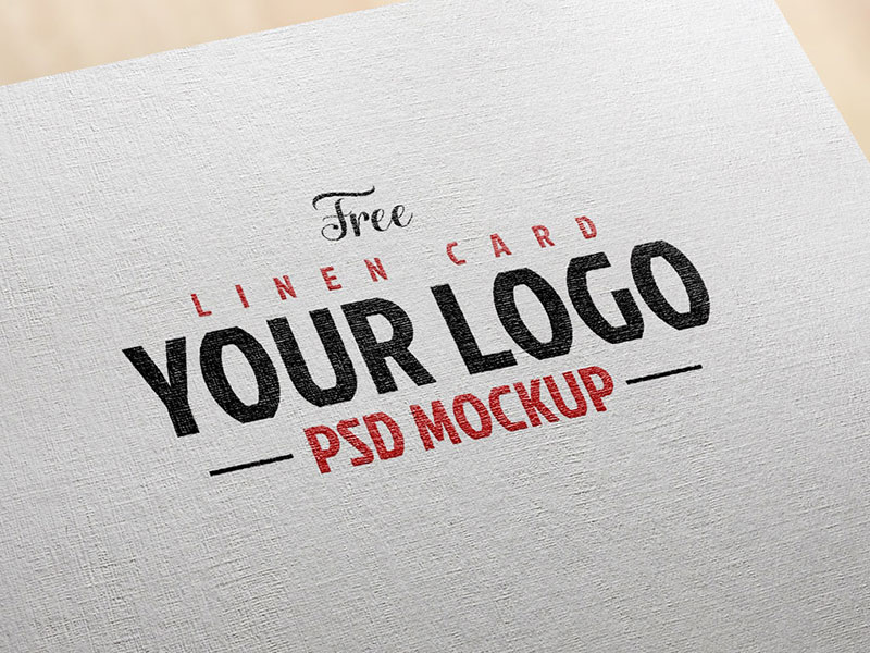 Download Linen Card Logo Mockup Free Download