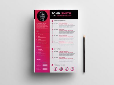 Free Professional CV Template PSD - Free Download