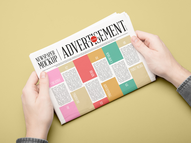 Download Free Newspaper Advertising Mockup PSD - Free Download