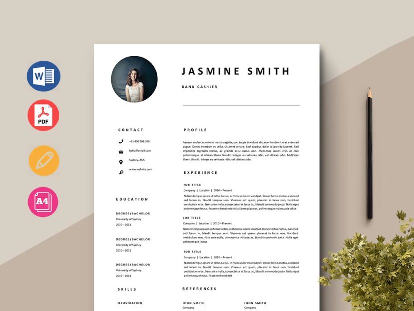 Free Bank Cashier Resume Template - Free Download