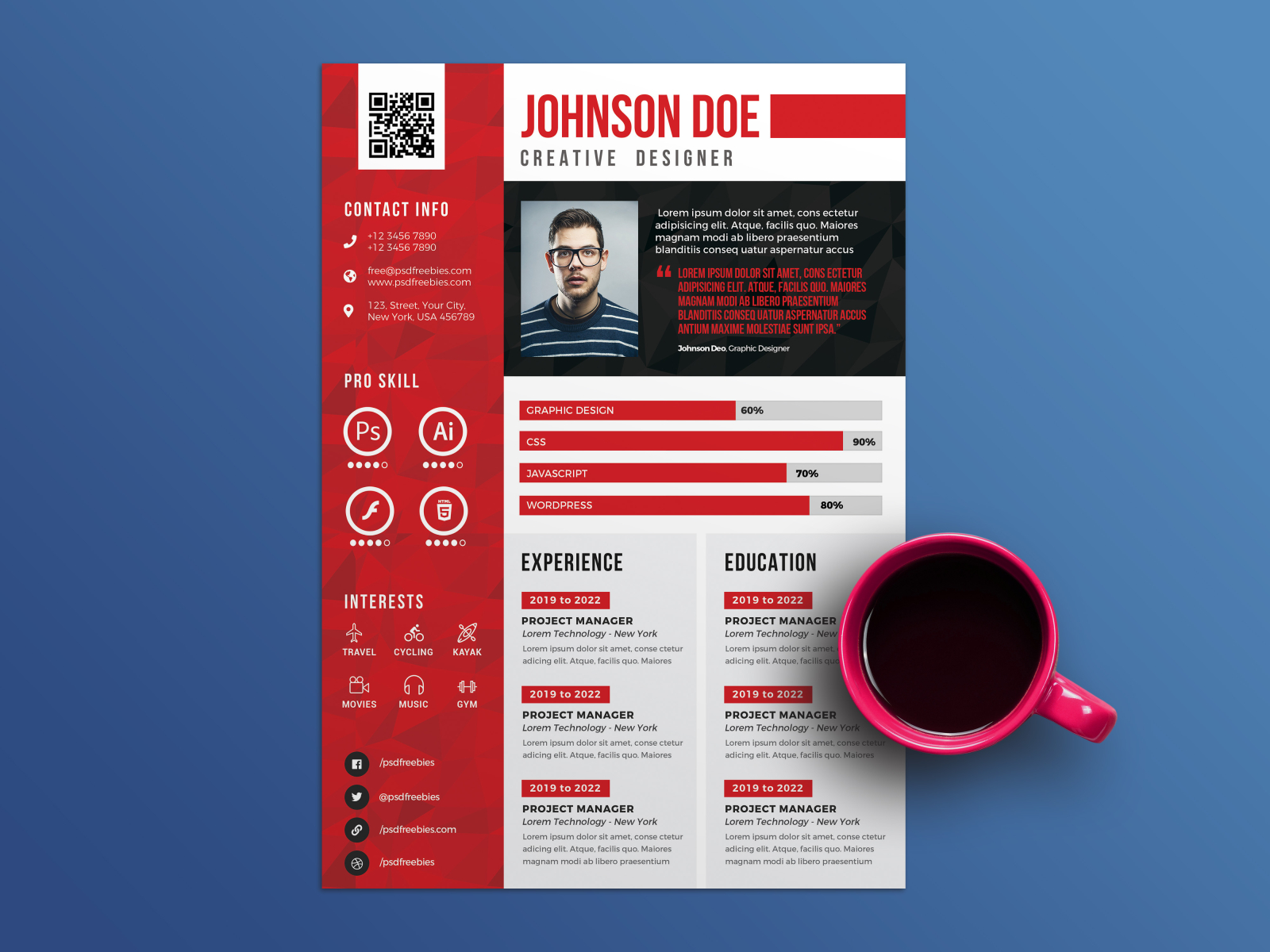 free-clean-creative-resume-template-free-download