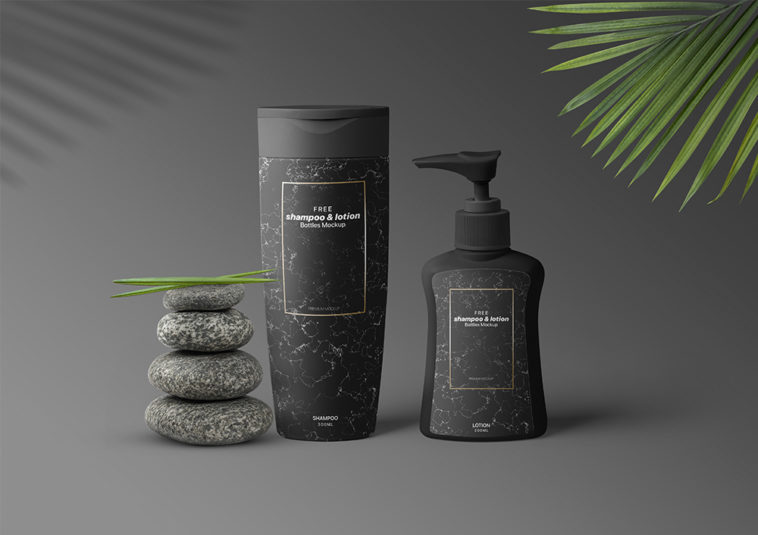Download Free Pump And Shampoo Bottle Mockup Free Download