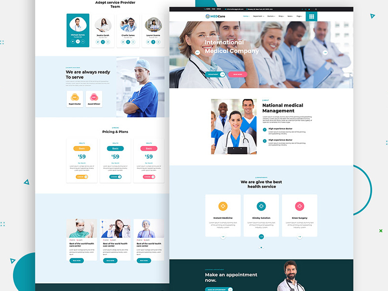 Free Health Care Website Template Free Download