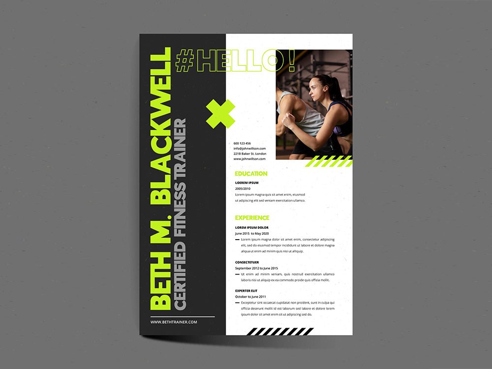 Free Fitness Trainer Resume Template Free Download