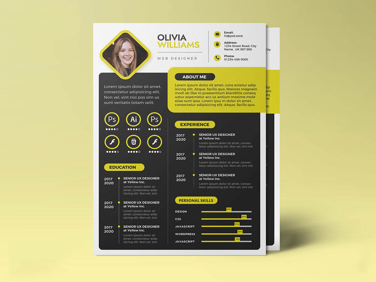 free-creative-a4-paper-size-resume-template-free-download
