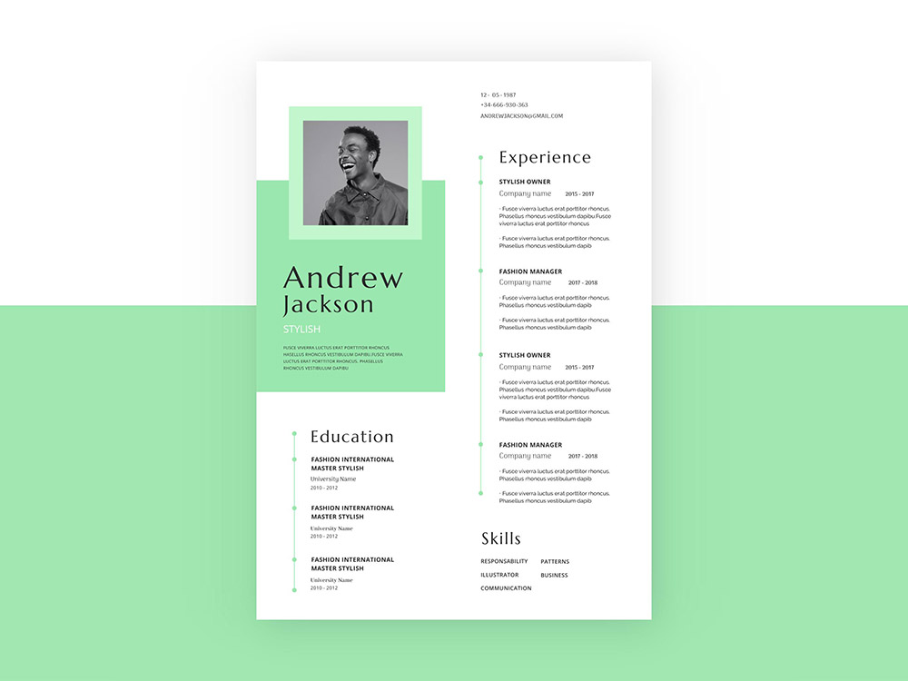 Green Simple Resume Cv Template Free Download 5 In 2021 Simple Resume 