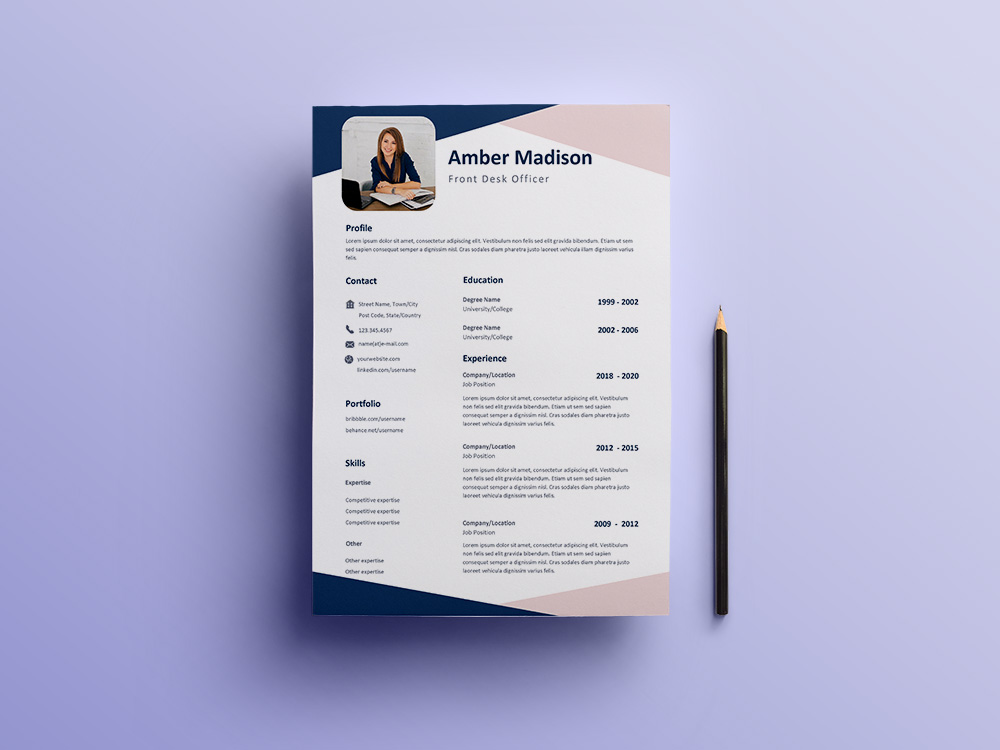 free-front-desk-officer-resume-template-free-download